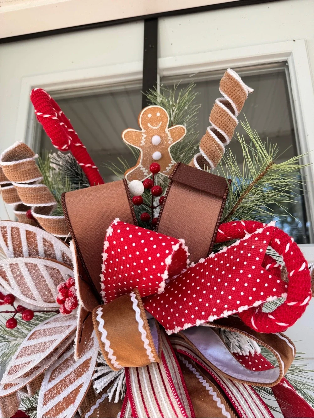 Gingerbread Teardrop Wreath
